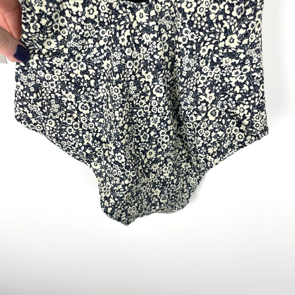 Everlane The Square Neck One Piece Swimsuit In Navy Floral Size XS New - Picture 9 of 13